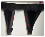 DUTCH STYLE TRUCK CURTAINS DOUBLE LINED BLACK SCANIA R SERIES