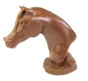 Horse "Jade" Arab Sculpture Quintessence Polished Brown Stone-Made UK