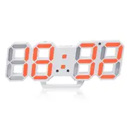 Creative USB Charging 3D Digits Adjustable Brightness Thermometer Date Display LED Alarm Clock ORANGE COLOR