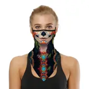 Halloween Mask Halloween Masks for Adults Skull Mask Skeleton Bandana Neck Ga...