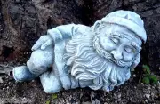 Latex gnome plaster concrete mold plastic backup elf mould 7"L x 3.75 "H x 3"
