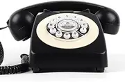 Audio Guest Book for Wedding with Retro Phone Design - Guest Book Telephone Record Customized Voice Message for Your Wedding, Party and Gathering, Black