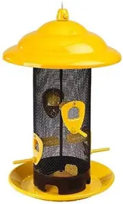 Sedona Screen Bird Feeder, 4 Feeding Ports, 2.8 lb Bird Seed Capacity