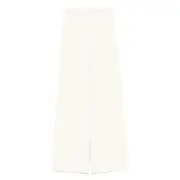[Max Mara Studio] Max Mara Studio Elasticated-waist Palazzo Trousers XS WHITE
