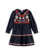 Scotch & Soda Girls' Clip Jacquard Embroidered Dress - Little Kid, Big Kid