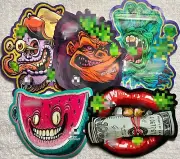 50 Ct RUNTZ Shaped Holographic 3.5g Storage Zip Lock Bags Packaging US SELLER!