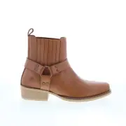 Dingo Black Bart Square Toe Boot DI-282 Mens Brown Leather Western Boots 8