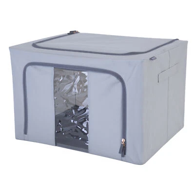 Simplify Collapsible Storage Box in Grey Dimensions: 20"x 16"x 13"