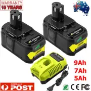 2X 18V 9.0Ah Lithium Battery For RYOBI P108 ONE+ PLUS P104 P107/ p117 Charger