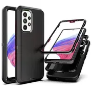 For Samsung Galaxy A53 5G Case Drop Resistant Defender Tradies Heavy Duty Rugged Shockproof Tough Cover (Black)