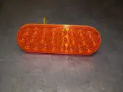6" Amber Oval led Warning Strobe Light M63201Y