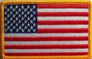 AMERICAN FLAG 3 X 2 PATCH W/ VELCRO® Brand US United States #23