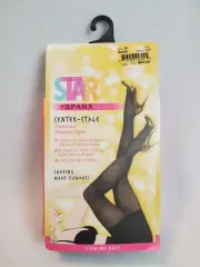 SPANX Star Power Diamond Daze Center Stage Patterned Shaping Tights Black Size D