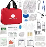 First Aid Kit 152pcs, Upgraded All-Purpose Emergency Survival Kit for Home, Work and Outdoor Car Travel, First Aid Pouch Ready for Family Safety, Hiking, Backpacking, Camping, Sports, School