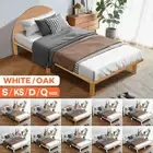 Bed Frame Queen Double King Single Mattress Base Platform Headboard Bedroom Bed