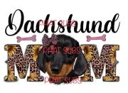 Sublimation Print Dachshund Pup Mom Ready to Press Heat Transfer