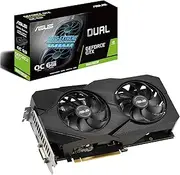 ASUS GeForce GTX 1660 Super Overclocked 6GB Dual-Fan EVO Edition VR Ready HDMI DisplayPort DVI Graphics Card (DUAL-GTX1660S-O6G-EVO)