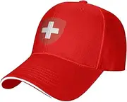 [Generic] Switzerland Hat Coat of arms of Switzerland Emblem Baseball Cap for Swiss Decoration Trucker Hat