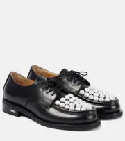 [Mach & Mach] Mach & Mach Sirene embellished leather loafers AU 7 black