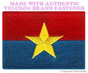 VIET CONG FLAG PATCH EMBROIDERED NORTH VIETNAM WAR w/ VELCRO® Brand Fastener