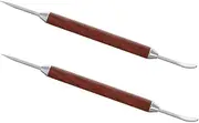 OKUMEYR 2 Pack Latte Art Pen Set Espresso Stirrer Needle Tool Wood Handle for DIY Coffee Decorations