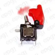 ON/OFF SPST 3P RED ILLUMINATED TOGGLE SWITCH w/RED COVER #662050/665015