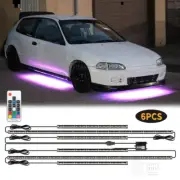 6PCS RGB LED Underglow Neon Light Strip RC + APP Control For Honda Civic Hatch (for: Honda Civic)