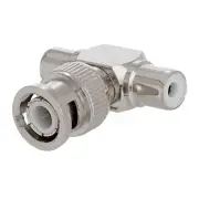 BNC Male to 2-RCA Female Coax Coaxial Video Y-Splitter Adapter Connector CCTV