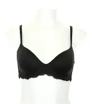 SPANX Black Undie-tectable Lightly Lined Demi Bra Women's Size 32D L51905
