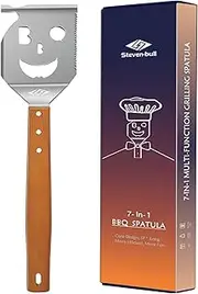 Grill Spatula for Outdoor Grill, 7-in-1 BBQ Spatula for Grill, 17 Inch Long Barbecue Tool, Perfect BBQ Gifts for Men (Color Box Packaging)