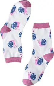 [Generic] Womens Smiley Snail Socks One Size UK 3-7 EU 36-40, White, 3-7