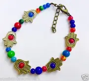 baby girl charm Bracelet Beads hams Blessing hand fatima miriam adjustable