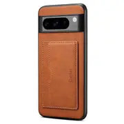 DENIOR For Google Pixel 8 Case Retro Leather+TPU+PC Card Holder Phone Cover