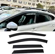 SUB26 Side Window Visors Wind Vent Deflector fit for 2018-2023 Subaru Crosstrek XV&2017-2023 Impreza,4pcs Outside Mount Tape-On Dark Smoke Nice Sun Rain Guards Set
