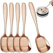Square Buffet Spoons - Elegant Square Sugar Spoon | Square Stainless Steel Spoons, Sugar Spoon, Thick Cutlery Utensils for Tea Puppies for Parties Dinners