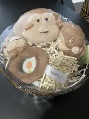 Baby Monkey gift basket with 3 Items.