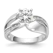 14k White Gold 1/5 Ct. Lab Grown Diamond VS/SI+ G+ Pet Set Engagement Ring
