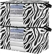 sanluoli 90L 2 Pack Under Bed Shoe Storage with Reinforced Handles, clear window Clothing Storage Closet