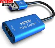 ELASO HDMI to USB3.0 Video Capture Card 4K/1080P 60Fps Portable Video Converter
