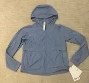 LULULEMON Woman's blue hooded lite track Jacket, Size 4, BNWT, L@@K**