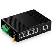 Binardat 5 Port Gigabit Din Rail Industrial Ethernet Switch, 4 Ports and 1 Up...