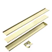 Nero V Channel Tile Insert Floor Grate 900X106X80mm Outlet w/Hs Kit Brushed Gold NRFG003HSBG