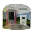 Oregon Scientific Wireless Indoor Outdoor Thermometer Dual Alarm Clock Pink New