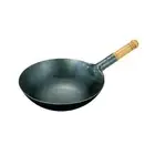 YAMADA Hammered Iron Wok with Wooden Handle 36cm EMS w/ Tracking NEW JP