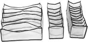 Ciieeo Wear Storage Container Sock Sorting Box Nylon Underwear Case for Tidy Dresser Drawer