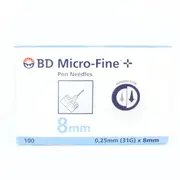 BD Insulin Pen Needle Micro-Fine 31 Gauge (0.25mm) X 8mm X 100