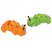 2x Fumfings Novelty 10cm Clockwork Caterpillars Cartoon Classic Toys Kids Assort