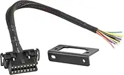 iKKEGOL 30cm/12 OBD2 OBD II 16 Pin J1962F Female to Open Braid Dash Port Replacement Cable Pigtail Fixed Wire Harness with Underdash Mount Bracket