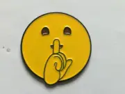 Shhhhhhh Shhhh Emoji Lapel Pin ! No Snitching.
