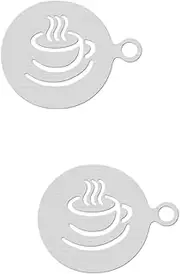 GLEAVI Pcs Stainless Steel Food Grade Stencils Easy Cleaning Storage for Cake Making Decorate Cappuccino Cakes